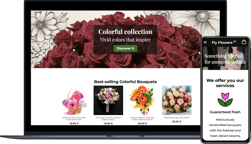 FlyFlowers project. An e-commerce website to buy flowers